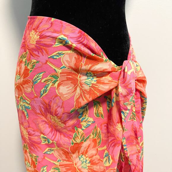 Beach Riot Melanie Sarong Miami Peony Colorful Tropical Floral Sarong Size OS - Picture 5 of 6